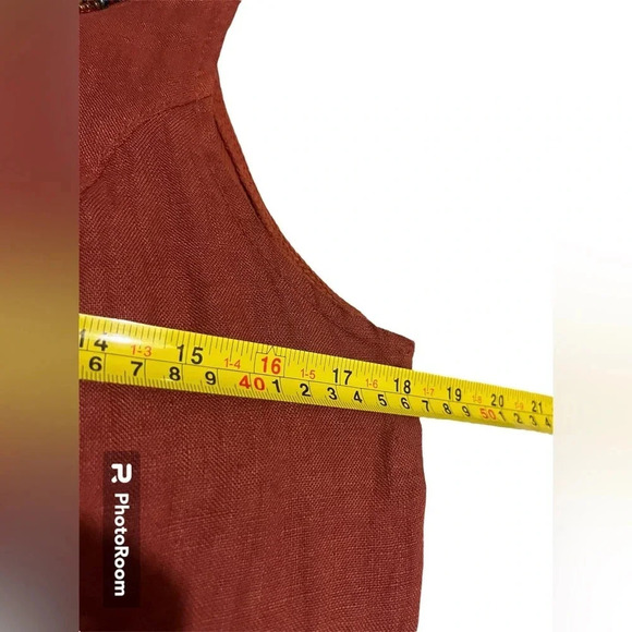 Lina Tomei Linen Beaded Embellished Dress Made in Italy - Picture 9 of 11